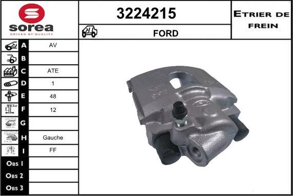 Sera 3224215 - Гальмівний супорт autocars.com.ua