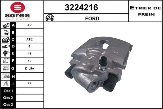 Sera 3224216 - Гальмівний супорт autocars.com.ua