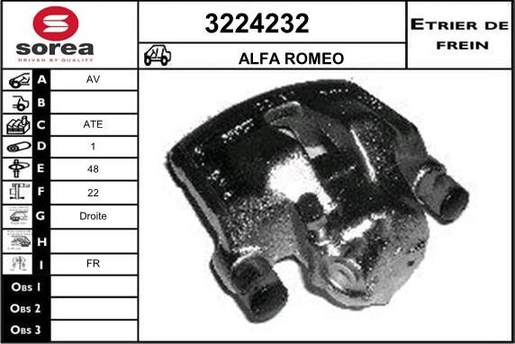 Sera 3224232 - Гальмівний супорт autocars.com.ua