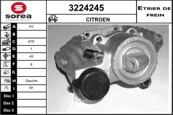 Sera 3224245 - Гальмівний супорт autocars.com.ua