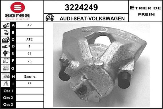 Sera 3224249 - Гальмівний супорт autocars.com.ua