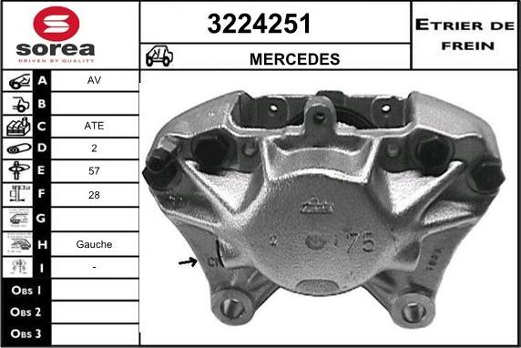 Sera 3224251 - Гальмівний супорт autocars.com.ua