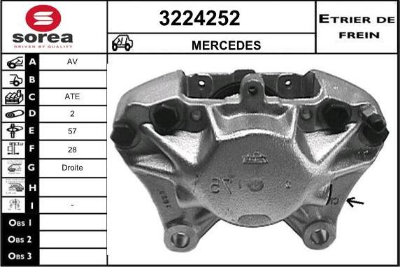 Sera 3224252 - Гальмівний супорт autocars.com.ua