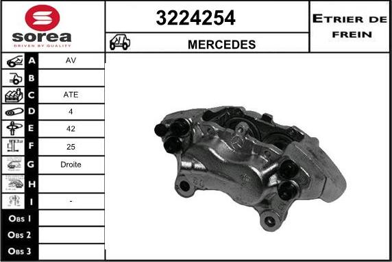 Sera 3224254 - Гальмівний супорт autocars.com.ua