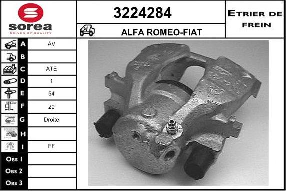 Sera 3224284 - Гальмівний супорт autocars.com.ua