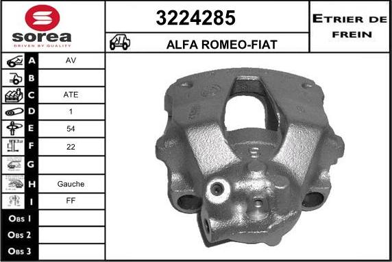 Sera 3224285 - Гальмівний супорт autocars.com.ua