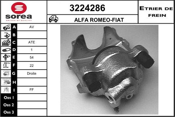 Sera 3224286 - Гальмівний супорт autocars.com.ua