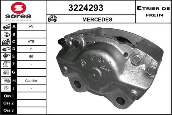 Sera 3224293 - Гальмівний супорт autocars.com.ua