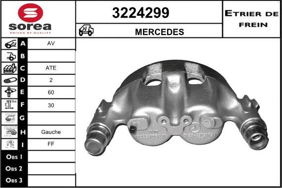 Sera 3224299 - Гальмівний супорт autocars.com.ua