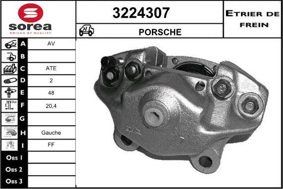 Sera 3224307 - Гальмівний супорт autocars.com.ua