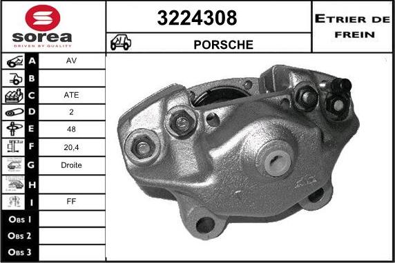 Sera 3224308 - Гальмівний супорт autocars.com.ua