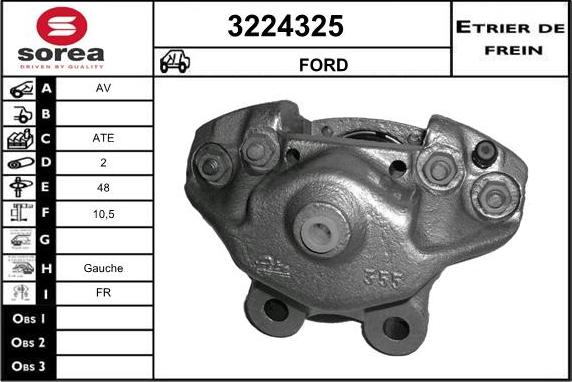 Sera 3224325 - Гальмівний супорт autocars.com.ua