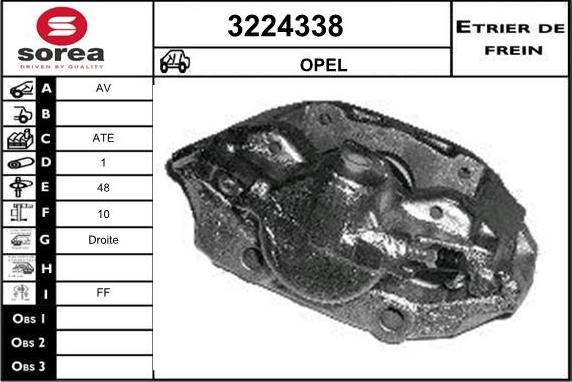 Sera 3224338 - Гальмівний супорт autocars.com.ua