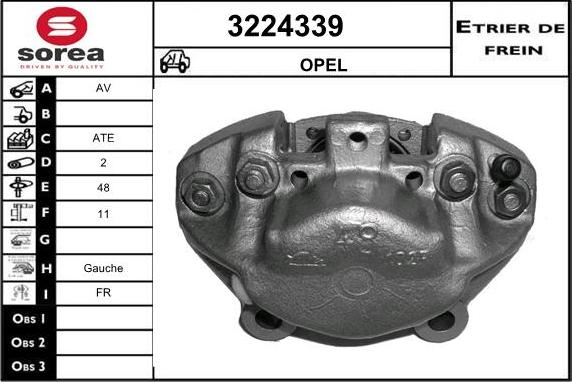 Sera 3224339 - Гальмівний супорт autocars.com.ua