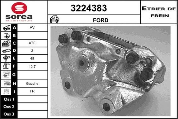 Sera 3224383 - Гальмівний супорт autocars.com.ua