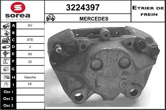 Sera 3224397 - Гальмівний супорт autocars.com.ua