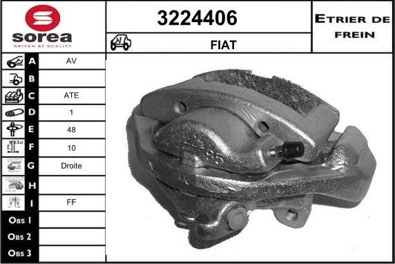 Sera 3224406 - Гальмівний супорт autocars.com.ua