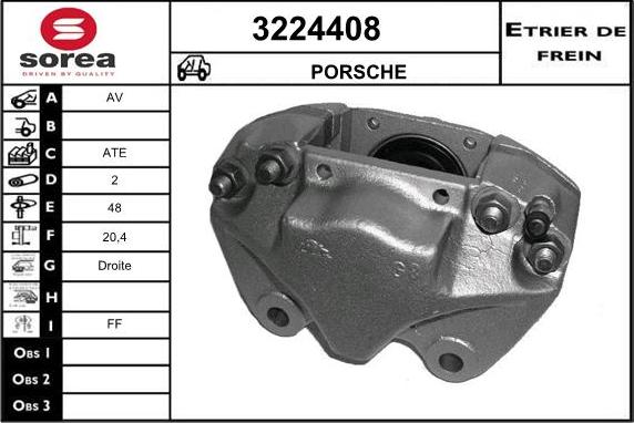 Sera 3224408 - Гальмівний супорт autocars.com.ua