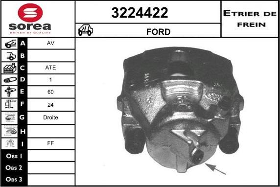 Sera 3224422 - Гальмівний супорт autocars.com.ua