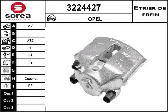 Sera 3224427 - Гальмівний супорт autocars.com.ua