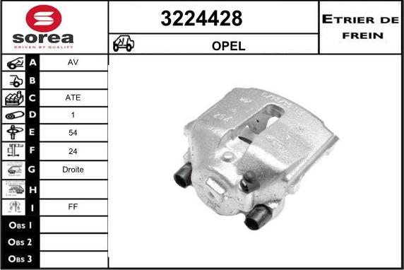 Sera 3224428 - Гальмівний супорт autocars.com.ua