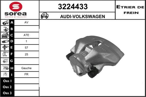 Sera 3224433 - Гальмівний супорт autocars.com.ua