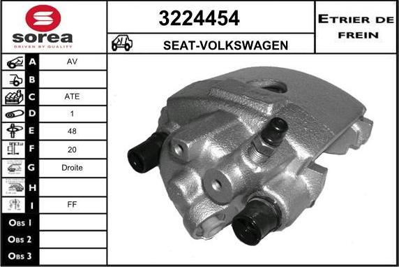 Sera 3224454 - Гальмівний супорт autocars.com.ua