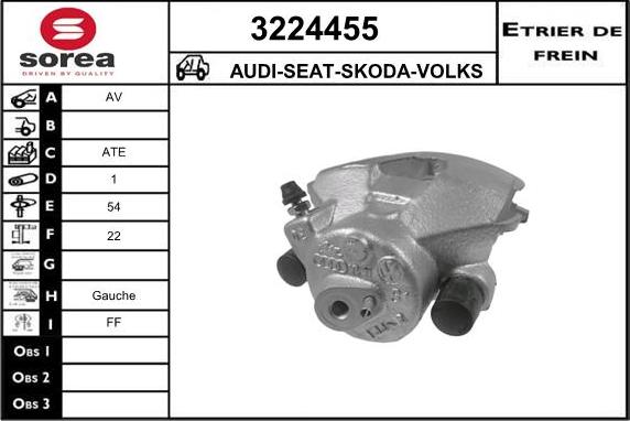 Sera 3224455 - Гальмівний супорт autocars.com.ua