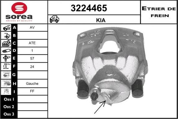 Sera 3224465 - Гальмівний супорт autocars.com.ua