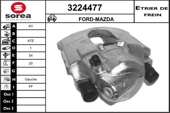 Sera 3224477 - Гальмівний супорт autocars.com.ua