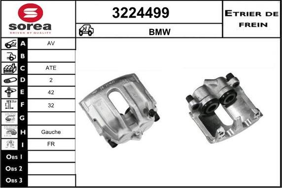 Sera 3224499 - Гальмівний супорт autocars.com.ua