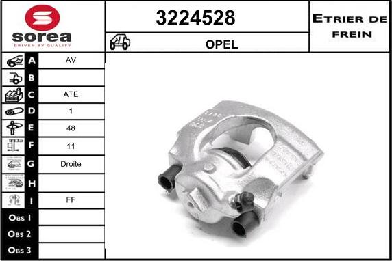 Sera 3224528 - Гальмівний супорт autocars.com.ua