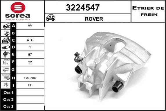 Sera 3224547 - Гальмівний супорт autocars.com.ua