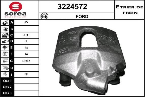 Sera 3224572 - Гальмівний супорт autocars.com.ua