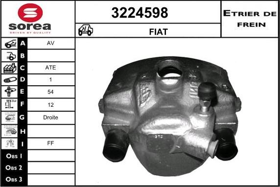 Sera 3224598 - Гальмівний супорт autocars.com.ua