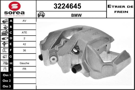 Sera 3224645 - Гальмівний супорт autocars.com.ua