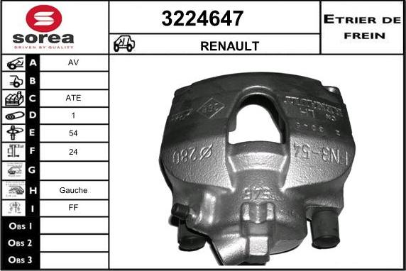 Sera 3224647 - Гальмівний супорт autocars.com.ua