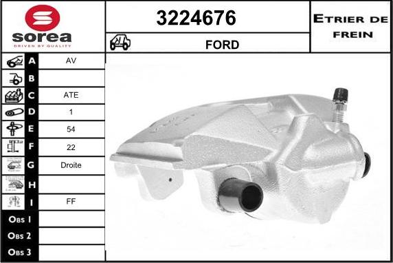 Sera 3224676 - Гальмівний супорт autocars.com.ua