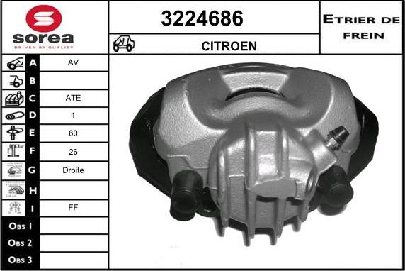 Sera 3224686 - Гальмівний супорт autocars.com.ua