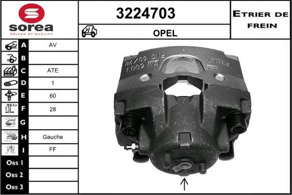 Sera 3224703 - Гальмівний супорт autocars.com.ua