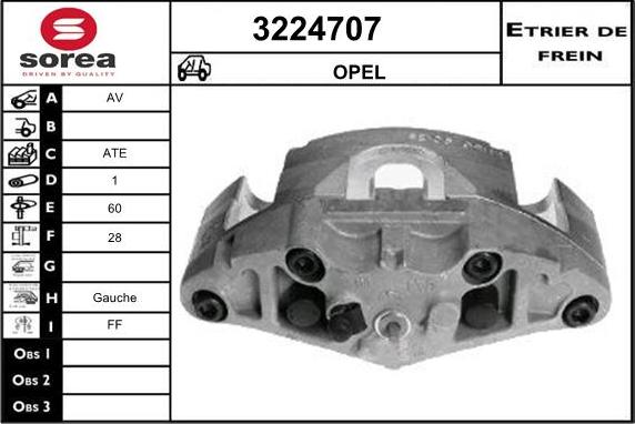 Sera 3224707 - Гальмівний супорт autocars.com.ua