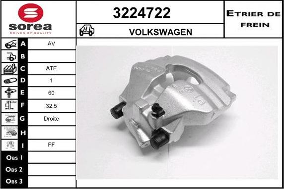 Sera 3224722 - Гальмівний супорт autocars.com.ua