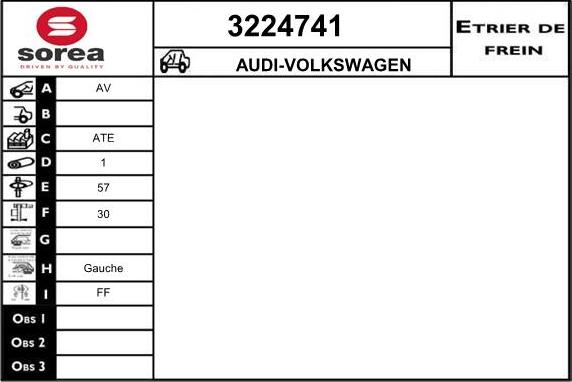 Sera 3224741 - Гальмівний супорт autocars.com.ua