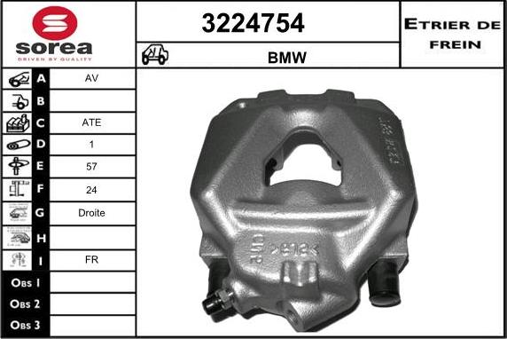 Sera 3224754 - Гальмівний супорт autocars.com.ua