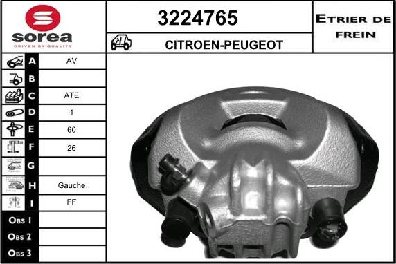 Sera 3224765 - Гальмівний супорт autocars.com.ua