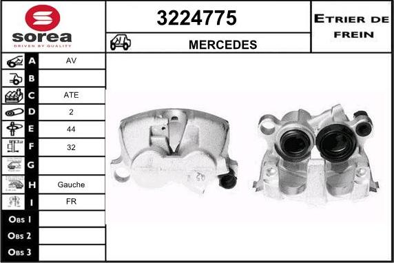 Sera 3224775 - Гальмівний супорт autocars.com.ua