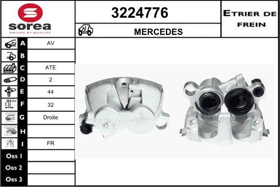 Sera 3224776 - Гальмівний супорт autocars.com.ua