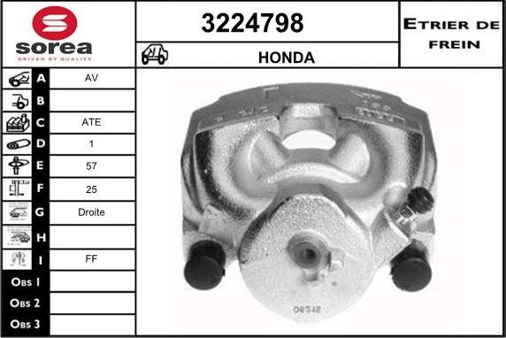 Sera 3224798 - Гальмівний супорт autocars.com.ua