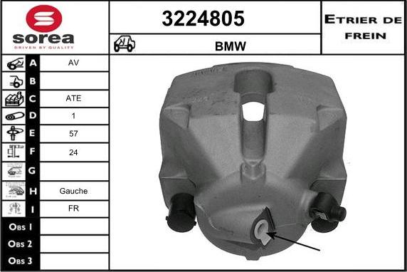 Sera 3224805 - Гальмівний супорт autocars.com.ua