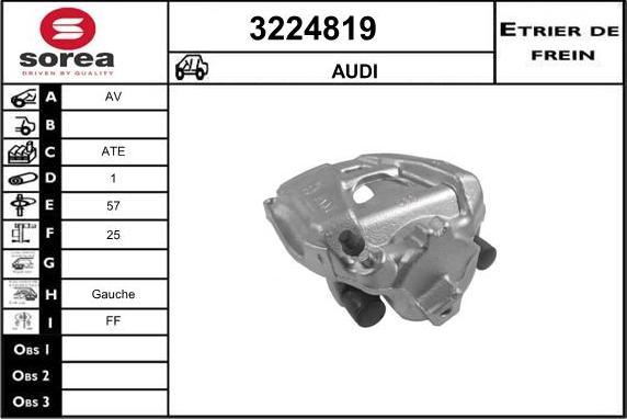 Sera 3224819 - Гальмівний супорт autocars.com.ua